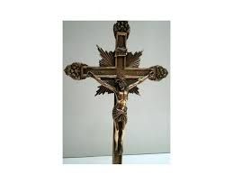 crucifixo de bronze 35cm